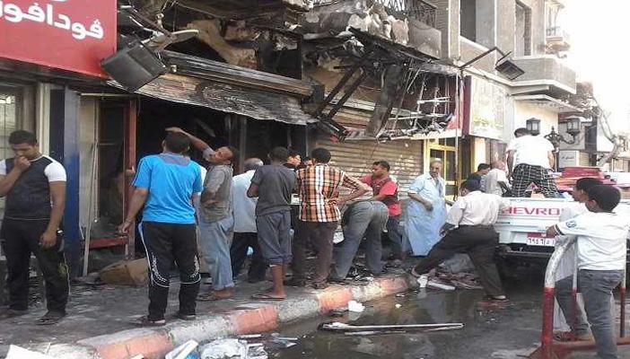 انفجار قنبلتين أمام محل تجاري بقنا