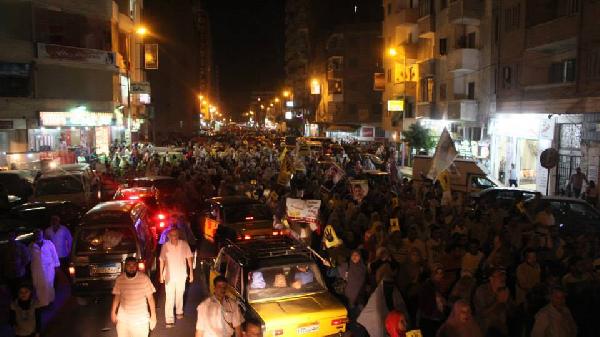 الأسكندرية:مظاهرات حاشدة بالرمل والمنتزه لرفض الانقلاب