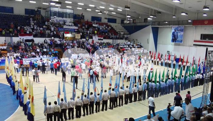 حفل افتتاح بطولة دوري الشركات بالصالة المغطاة في محافظة بورسعيد