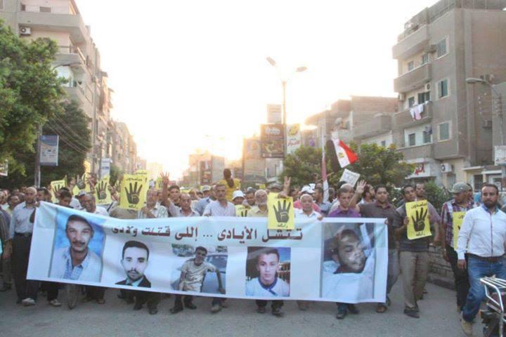 مسيرة حاشدة ببني سويف رفضا للانقلاب العسكري