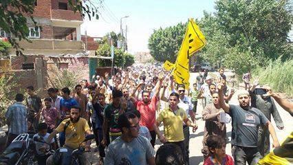 مسيرة بأجهور بالقليوبية تنديدا بتردي الأوضاع الاقتصادية