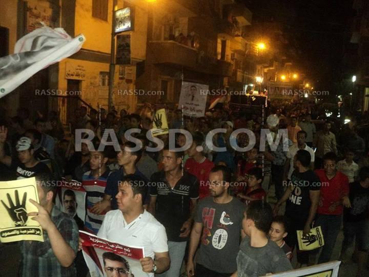 مسيرة حاشدة  لمناهضي الانقلاب بالبدرشين