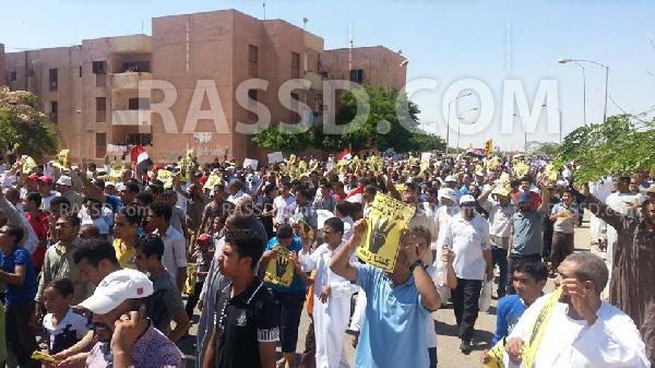 مدينة السادات بالمنوفية تخرج ضد الانقلاب