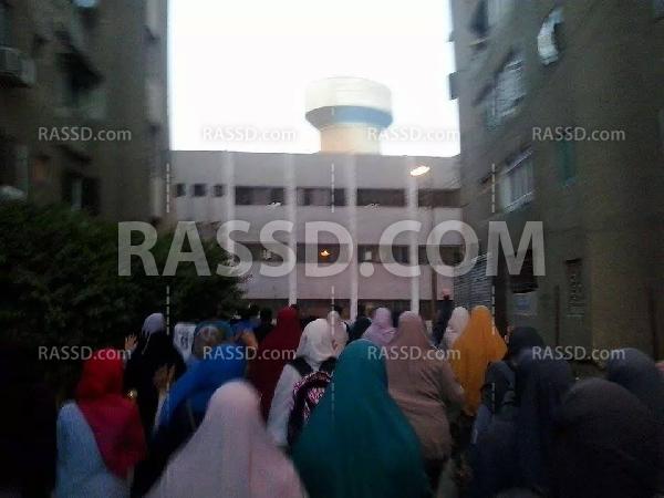 تظاهرة لطلاب ضد الانقلاب في بني سويف