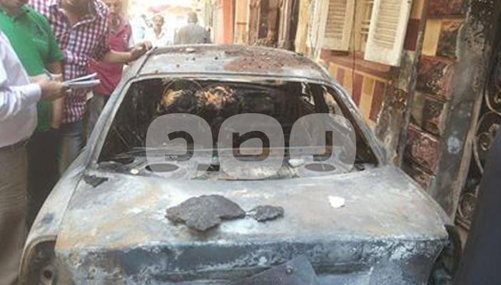 مجهولون يشعلون النار بسيارة ضابط شرطة بالشرقية