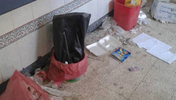 مستشفى الجامعة بشبين الكوم يعاني سوء خدمات النظافة