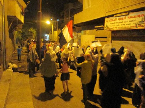 مسيرة منددة بجرائم الانقلاب في بني سويف