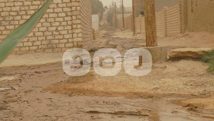 غرق قرية بأكملها بسبب انفجار ماسورة مياه بالمدينة الصناعية بالفيوم