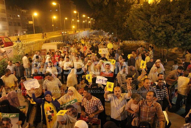 مسيرة حاشدة لأهالي الناموس بالأسكندرية ضد الانقلاب