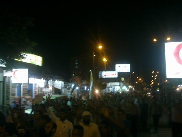 مسيرة بمطروح تنديدا بالانقلاب ومطالبة بالإفراج عن المعتقلين