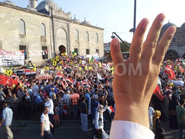 نصار: الأمن يعتقل من يرفع شعار رابعة لأنه يذكره بجريمته