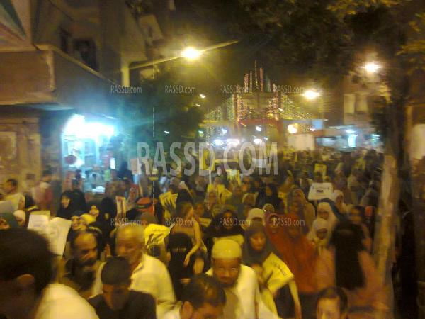 مسيرة حاشدة لرافضي الانقلاب ببني سويف