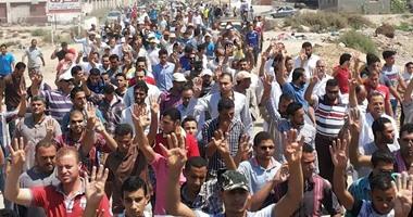 مسيرة بالسنطة بالغربية فى أسبوع “مصر كبيرة عليهم”