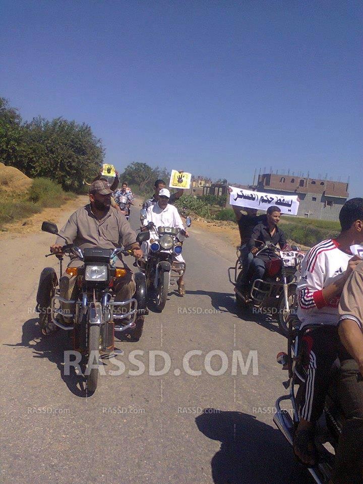 مسيرة بالدراجات البخارية جابت قري كفر الشيخ