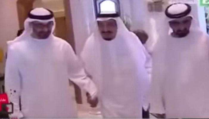 بالفيديو.. حارس الملك سلمان ينقضّ على أحد أفراد الأسرة المالكة