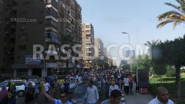 مسيرات مدينة نصر على أعتاب ميدان  رابعة العدوية