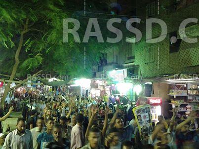 مسيرة حاشدة لأهالي المعصرة الرافضين للانقلاب