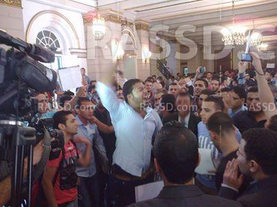 بالصور:الطلاب ينسحبون من مؤتمر التعديلات الدستورية