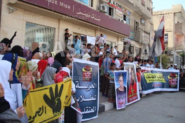 طلاب ضد الانقلاب بالعريش يطالبون بالافراج عن المعتقلين