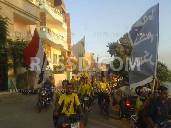 مسيرة مناهضة للانقلاب بالدراجات البخارية بدمياط