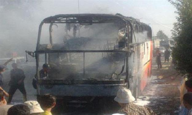 اندلاع حريق فى 3 أتوبيسات بإمبابة