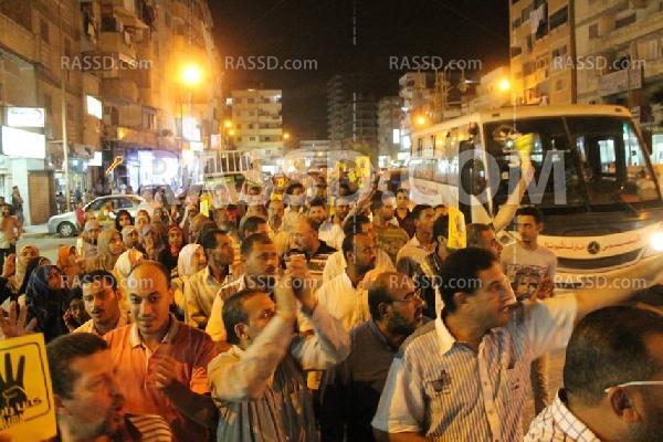 مسيرة حاشدة لرافضي الانقلاب بغرب أسكندرية