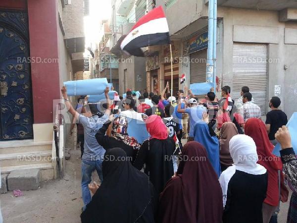 مسيرة شابيبة بمنية النصر مطالبة بالقصاص للشهداء