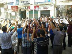 ثوار المنيا يهتفون ضد العسكر في مسيرة رافضة للانقلاب