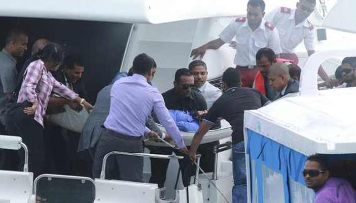 انفجار زورق رئيس المالديف وإصابة زوجته