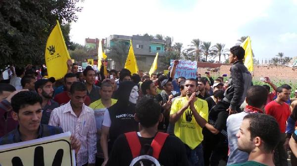 مسيرة طلابية بالمنيا للمطالبة بالإفراج عن زملائهم المعتقلين