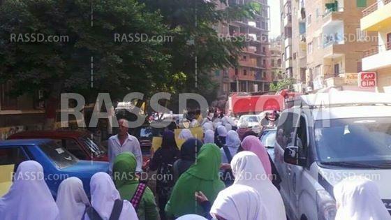 تظاهرة مفاجئة لطلاب شبرا تنديدا بالانقلاب