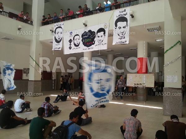 طلاب هندسة قناة السويس يواصلون إضرابهم لحين الافراج عن المعتقلين