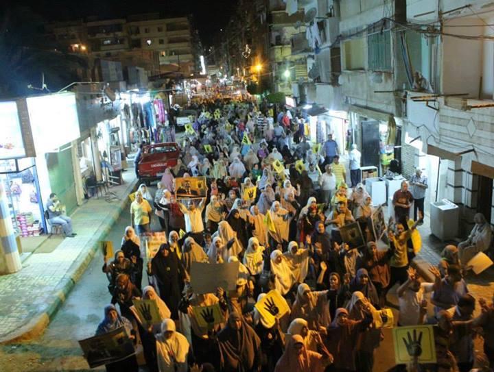 مسيرة مناهضة للانقلاب بالإسماعيلية