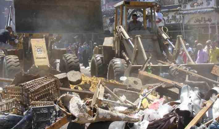 تواصل حملات رفع الإشغالات في الجيزة