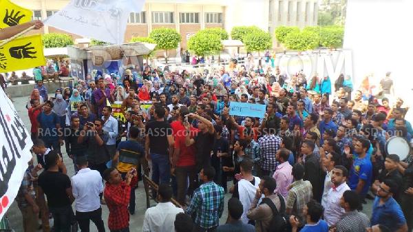 بث مباشر لتظاهرات طلاب هندسة الإسكندرية