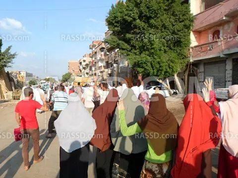 مسيرة في “أبو المطامير”بالبحيرة تنديدًا بالانقلاب