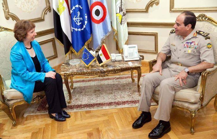 آشتون:لا فكرة لدي حول ترشح السيسي للرئاسة ولن ندعم أي مرشح