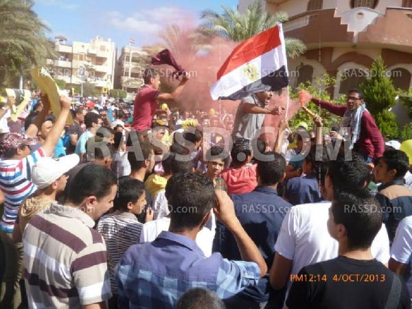 مسيرة حاشدة لأهالي دمياط الجديدة ضد الانقلاب