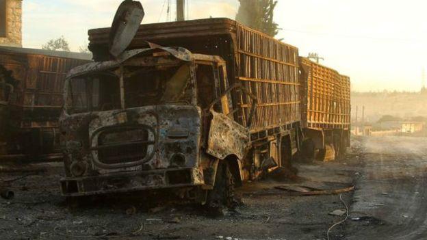 الأمم المتحدة: قافلة الإغاثة السورية تعرضت لغارة جوية