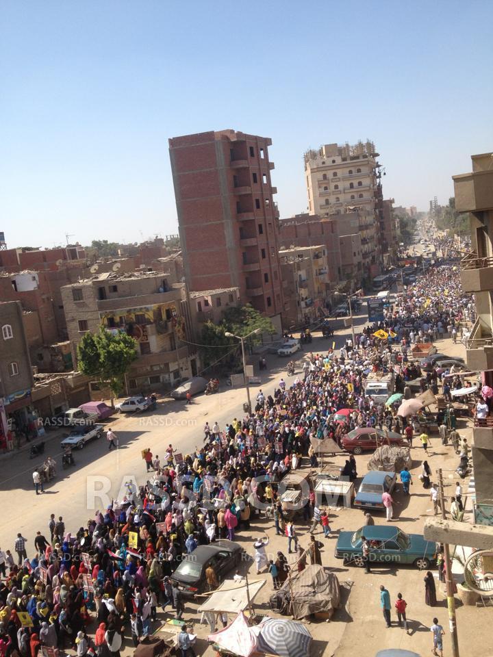 بالفيديو:مسيرة حاشدة بالحسين لرفض الانقلاب