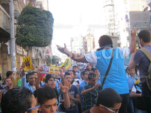 مسيرة للطلاب الأحرار بالورديان ضد الانقلاب