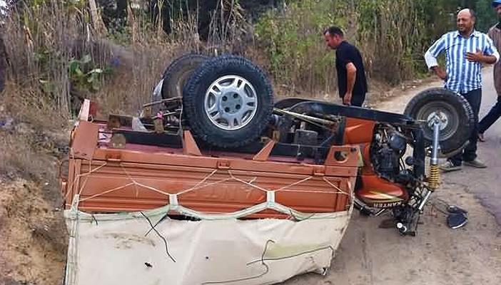 إصابة 11 عاملًا زراعيًا جراء انقلاب “تروسيكل” بالبحيرة