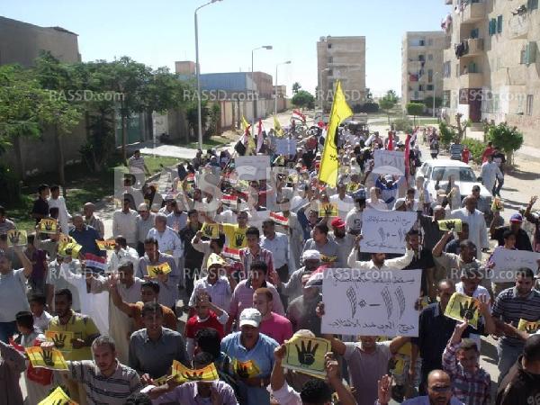 رغم البلطجة ..الآلاف يخرجون رفضًا للانقلاب ببرج العرب