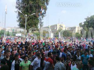 مسيرة حاشدة للحركات الطلابية بجامعة عين شمس ضد حكم العسكر