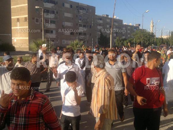 الاعتداء علي مسيرة لرفض الانقلاب بالاسماعيلية