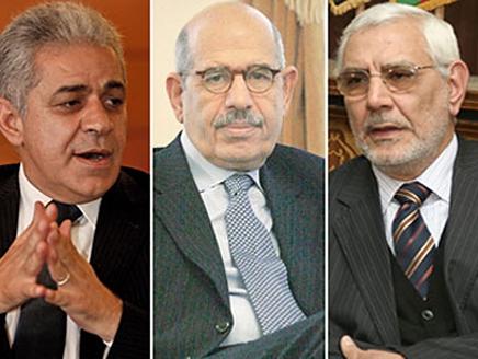 صباحي والبرادعي وأبو الفتوح يدرسون تدشين ائتلاف معارض