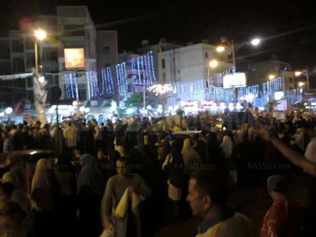 أهالى  بورسعيد يتظاهرون في العيد رفضاً للانقلاب