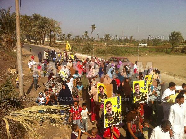 الفيوم تتظاهر تنديدًا بالانقلاب بجمعة “انصروا الأقصي”