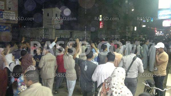 متظاهرو طهطا يتحدون الانقلاب و يكسرون الحظر