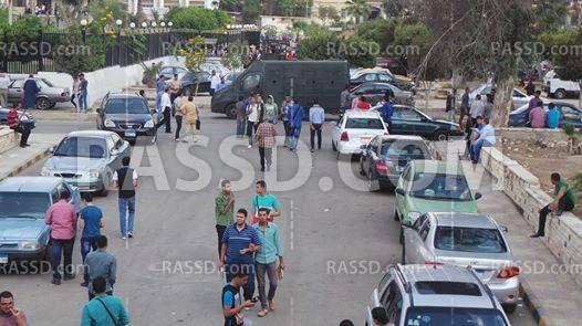 أمن الانقلاب يقتحم جامعة الأزهر لتفريق مسيرات الطلاب